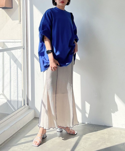 PAGEBOY（ページボーイ）の「ダッドルーズTシャツ（Tシャツ/カットソー・レディース・オフホワイト/ブラック/グレイッシュベージュ/スカイブルー/レッド系その他/チャコールグレー/ターコイズブルー/ブラウン・FREE）」の19枚目の写真