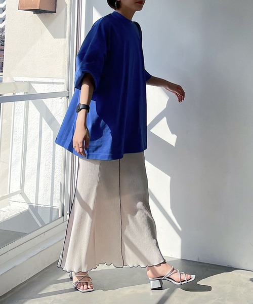 PAGEBOY（ページボーイ）の「ダッドルーズTシャツ（Tシャツ/カットソー・レディース・オフホワイト/ブラック/グレイッシュベージュ/スカイブルー/レッド系その他/チャコールグレー/ターコイズブルー/ブラウン・FREE）」の21枚目の写真