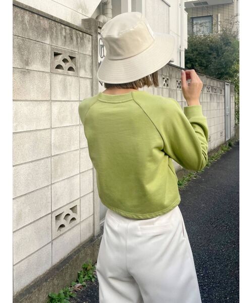 EMODA（エモダ）の「タックスリーブコンパクトトップ（Tシャツ/カットソー・レディース・ブラック/ホワイト/ライム・FREE）」の12枚目の写真