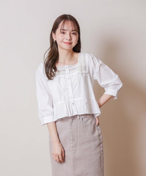 flower（フラワー）の「マチュアレースブラウス（シャツ/ブラウス・レディース・ホワイト/ブラック・FREE）」の8枚目の写真