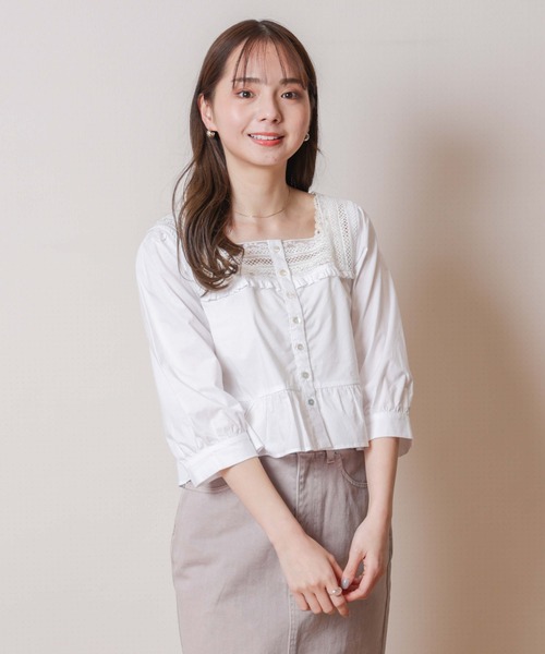 flower（フラワー）の「マチュアレースブラウス（シャツ/ブラウス・レディース・ホワイト/ブラック・FREE）」の9枚目の写真