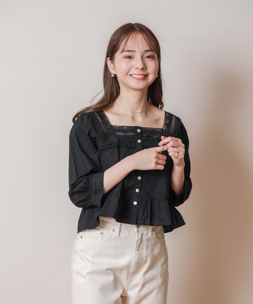 flower（フラワー）の「マチュアレースブラウス（シャツ/ブラウス・レディース・ホワイト/ブラック・FREE）」の17枚目の写真