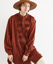 TAUPE | 【TAUPE / トープ】22SS サテンスモッキングロングシャツ(シャツ/ブラウス)