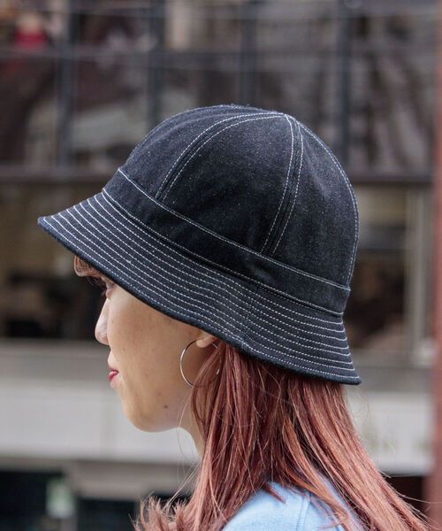 GLOSTER(グロスター)の「【GLOSTER/グロスター】DENIM METRO HAT デニムメトロハット(ハット・メンズ・ブラック/インディゴブルー・FREE)」の14枚目の写真