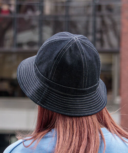 GLOSTER(グロスター)の「【GLOSTER/グロスター】DENIM METRO HAT デニムメトロハット(ハット・メンズ・ブラック/インディゴブルー・FREE)」の3枚目の写真