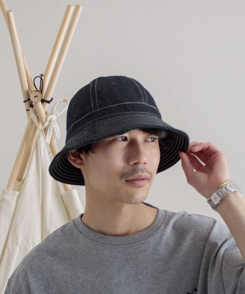 GLOSTER(グロスター)の「【GLOSTER/グロスター】DENIM METRO HAT デニムメトロハット(ハット・メンズ・ブラック/インディゴブルー・FREE)」の17枚目の写真