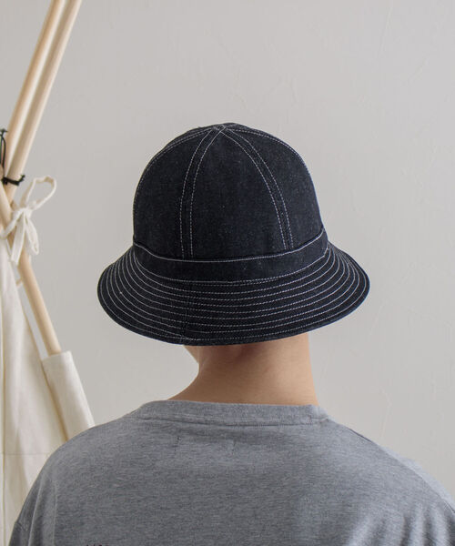 GLOSTER(グロスター)の「【GLOSTER/グロスター】DENIM METRO HAT デニムメトロハット(ハット・メンズ・ブラック/インディゴブルー・FREE)」の11枚目の写真