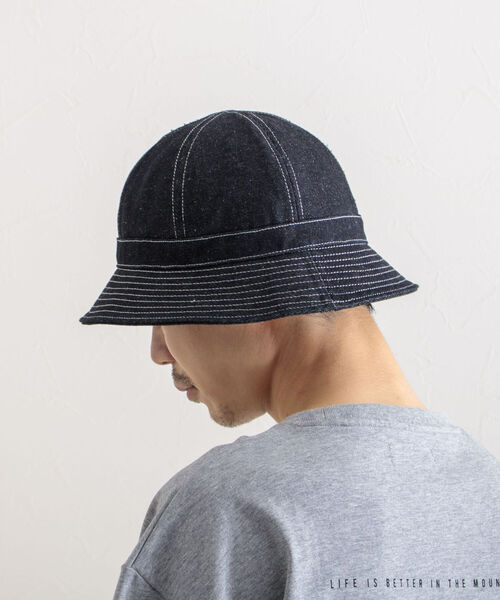 GLOSTER(グロスター)の「【GLOSTER/グロスター】DENIM METRO HAT デニムメトロハット(ハット・メンズ・ブラック/インディゴブルー・FREE)」の7枚目の写真