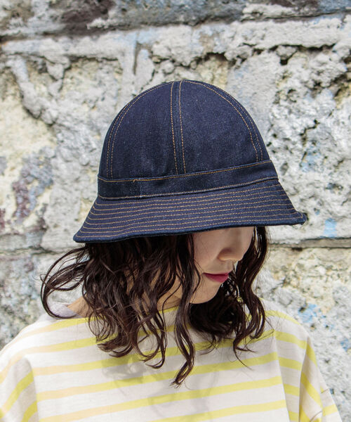 GLOSTER(グロスター)の「【GLOSTER/グロスター】DENIM METRO HAT デニムメトロハット(ハット・メンズ・ブラック/インディゴブルー・FREE)」の4枚目の写真