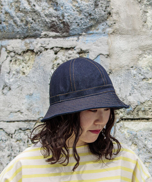 GLOSTER(グロスター)の「【GLOSTER/グロスター】DENIM METRO HAT デニムメトロハット(ハット・メンズ・ブラック/インディゴブルー・FREE)」の18枚目の写真