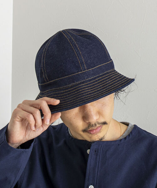 GLOSTER(グロスター)の「【GLOSTER/グロスター】DENIM METRO HAT デニムメトロハット(ハット・メンズ・ブラック/インディゴブルー・FREE)」の12枚目の写真