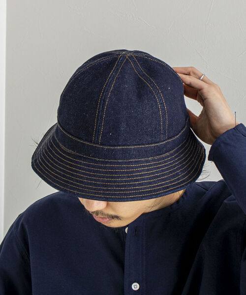 GLOSTER(グロスター)の「【GLOSTER/グロスター】DENIM METRO HAT デニムメトロハット(ハット・メンズ・ブラック/インディゴブルー・FREE)」の8枚目の写真