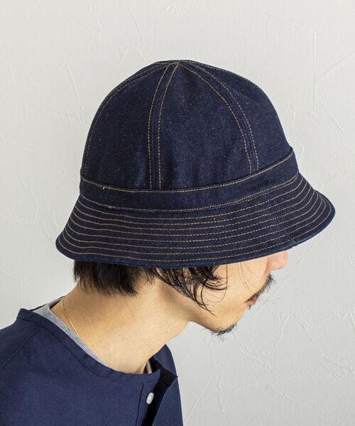 GLOSTER(グロスター)の「【GLOSTER/グロスター】DENIM METRO HAT デニムメトロハット(ハット・メンズ・ブラック/インディゴブルー・FREE)」の16枚目の写真