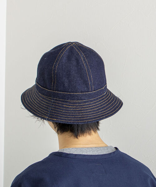 GLOSTER(グロスター)の「【GLOSTER/グロスター】DENIM METRO HAT デニムメトロハット(ハット・メンズ・ブラック/インディゴブルー・FREE)」の5枚目の写真