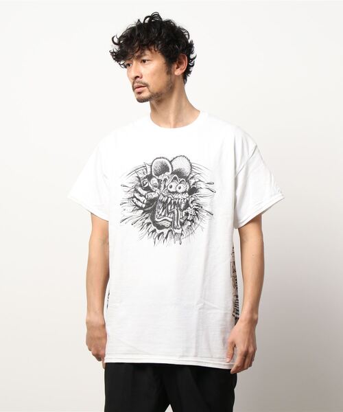 RAT FINK（ラットフィンク）の「【RAT FINK】(UN)RAT FINK S/S TEE（Tシャツ/カットソー・メンズ・ホワイト/ブラック・LARGE/X-LARGE/MEDIUM）」の2枚目の写真