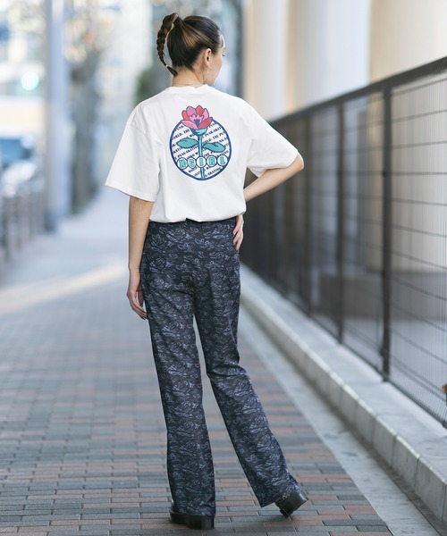 大人気 X-girl BLOOM L/S TEE 春らしいデザイン◎ 一枚で決まる セール】MESSAGE AND FACE L/S TEE（Tシャツ/カットソー）｜X