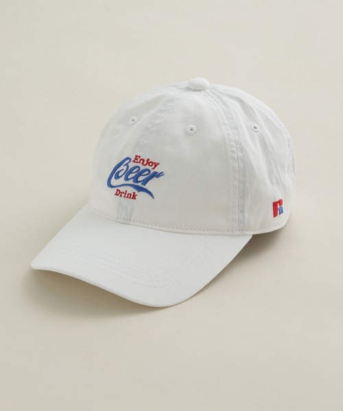 INFIELDER DESIGN（インフィールダーデザイン）の「INFIELDER DESIGN×RUSSELL ATHLETIC/BEER CAP（キャップ・メンズ・ワインレッド/ホワイト/ブラック/ベージュ・FREE）」の2枚目の写真