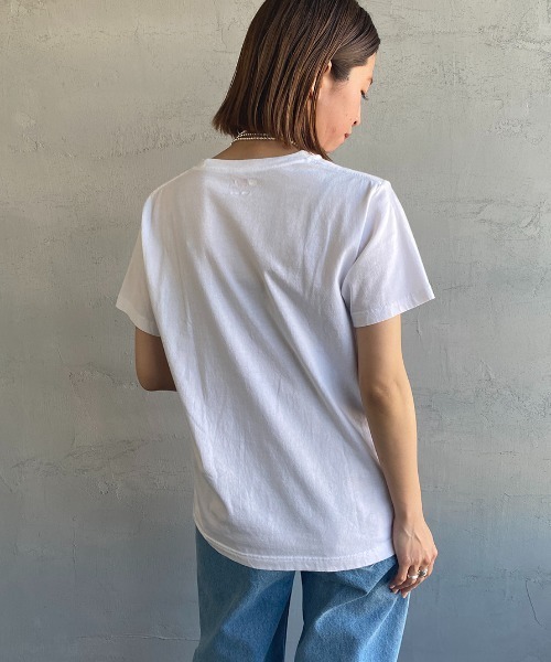 HANES（ヘインズ）の「[HANES/ヘインズ] 2P ジャパンフィット クルーネックパックTシャツ（Tシャツ/カットソー・レディース・ホワイト×ブラック・M/S）」の10枚目の写真
