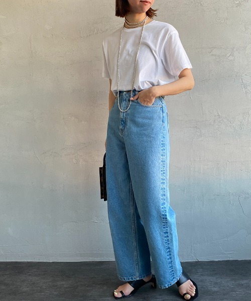 HANES（ヘインズ）の「[HANES/ヘインズ] 2P ジャパンフィット クルーネックパックTシャツ（Tシャツ/カットソー・レディース・ホワイト×ブラック・M/S）」の15枚目の写真