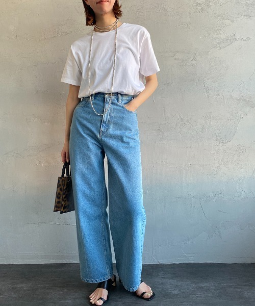 HANES（ヘインズ）の「[HANES/ヘインズ] 2P ジャパンフィット クルーネックパックTシャツ（Tシャツ/カットソー・レディース・ホワイト×ブラック・M/S）」の6枚目の写真