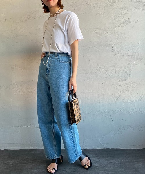 HANES（ヘインズ）の「[HANES/ヘインズ] 2P ジャパンフィット クルーネックパックTシャツ（Tシャツ/カットソー・レディース・ホワイト×ブラック・M/S）」の5枚目の写真