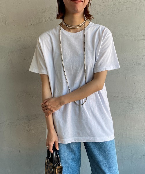 HANES（ヘインズ）の「[HANES/ヘインズ] 2P ジャパンフィット クルーネックパックTシャツ（Tシャツ/カットソー・レディース・ホワイト×ブラック・M/S）」の3枚目の写真