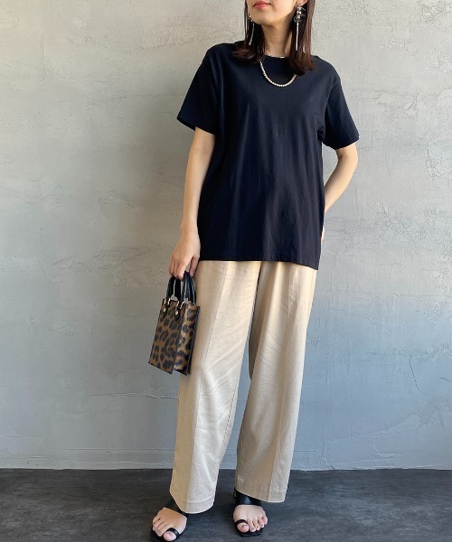 HANES（ヘインズ）の「[HANES/ヘインズ] 2P ジャパンフィット クルーネックパックTシャツ（Tシャツ/カットソー・レディース・ホワイト×ブラック・M/S）」の22枚目の写真