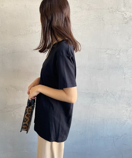 HANES（ヘインズ）の「[HANES/ヘインズ] 2P ジャパンフィット クルーネックパックTシャツ（Tシャツ/カットソー・レディース・ホワイト×ブラック・M/S）」の21枚目の写真