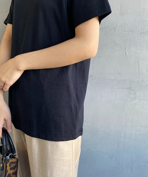 HANES（ヘインズ）の「[HANES/ヘインズ] 2P ジャパンフィット クルーネックパックTシャツ（Tシャツ/カットソー・レディース・ホワイト×ブラック・M/S）」の17枚目の写真