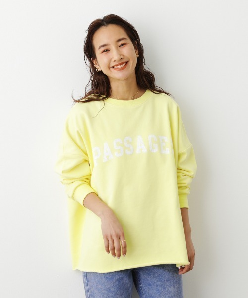 RODEO CROWNS WIDE BOWL(ロデオクラウンズワイドボウル)の「【WEB限定】ヴィンテージカラーカレッジスウェット(スウェット・レディース・サックスブルー/ピンク/グリーン/ライトイエロー・FREE)」の3枚目の写真
