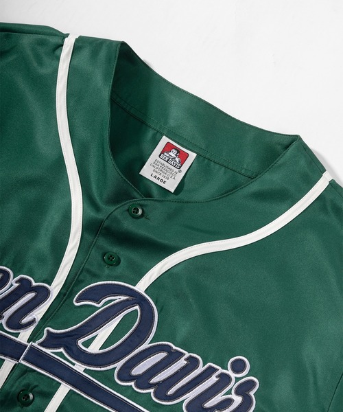 BEN DAVIS（ベンデイビス）の「【BEN DAVIS/ベンデイビス】 スタジアムロゴワッペン ナンバリング刺繍 ベースボールシャツ/半袖シャツ（シャツ/ブラウス・メンズ・ホワイト/ブラック/グリーン/ストライプ・M/L/XL）」の18枚目の写真