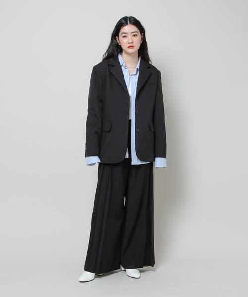 ALAND（エーランド）の「3.3Field Trip／2-TUCKワイドスラックス  2277676（スラックス・レディース・ブラック/ベージュ・SMALL/MEDIUM）」の4枚目の写真