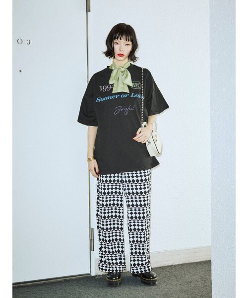 jouetie（ジュエティ）の「パターンリラックスパンツ（その他パンツ・レディース・ブラック/その他1/ブルー/アイボリー・MEDIUM）」の9枚目の写真