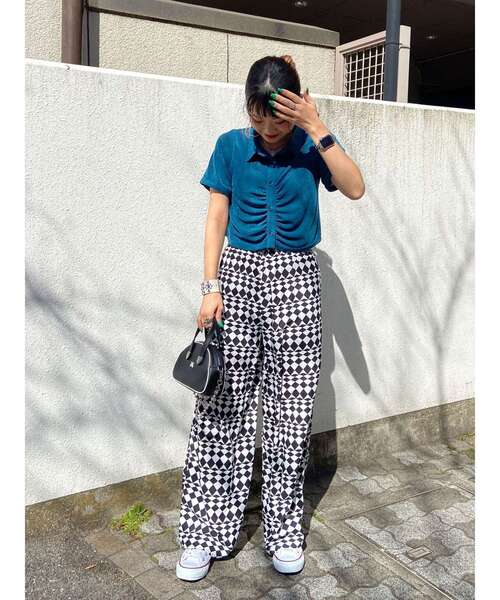 jouetie（ジュエティ）の「パターンリラックスパンツ（その他パンツ・レディース・ブラック/その他1/ブルー/アイボリー・MEDIUM）」の10枚目の写真