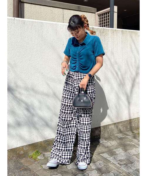 jouetie（ジュエティ）の「パターンリラックスパンツ（その他パンツ・レディース・ブラック/その他1/ブルー/アイボリー・MEDIUM）」の11枚目の写真