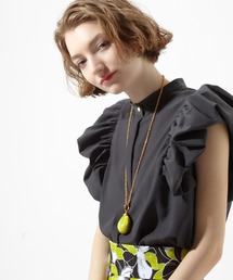Tiara（ティアラ）の「スタンドネックフリルスリーブシャツ（シャツ/ブラウス）」