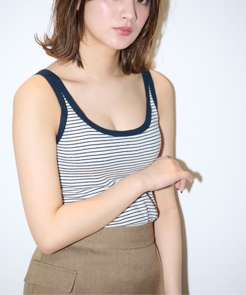 FREE'S MART（フリーズマート）の「Miller / ミラー　キャミタンクトップ（タンクトップ・レディース・オレンジ/ホワイト系その他/ブルー系その他・FREE）」の9枚目の写真