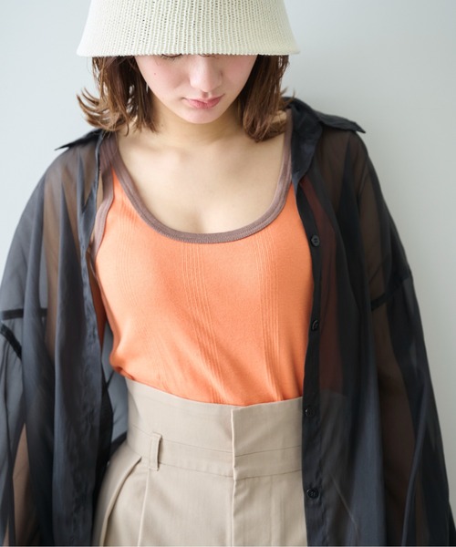 FREE'S MART（フリーズマート）の「Miller / ミラー　キャミタンクトップ（タンクトップ・レディース・オレンジ/ホワイト系その他/ブルー系その他・FREE）」の16枚目の写真