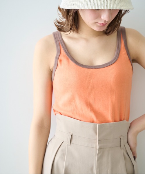 FREE'S MART（フリーズマート）の「Miller / ミラー　キャミタンクトップ（タンクトップ・レディース・オレンジ/ホワイト系その他/ブルー系その他・FREE）」の7枚目の写真