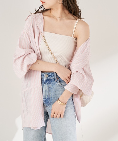 Chico(チコ)の「ショート丈パット付きマルチウェイストラップキャミ(キャミソール・レディース・アイボリー/ミント/ブラック/ピンク・FREE/X-SMALL)」の5枚目の写真