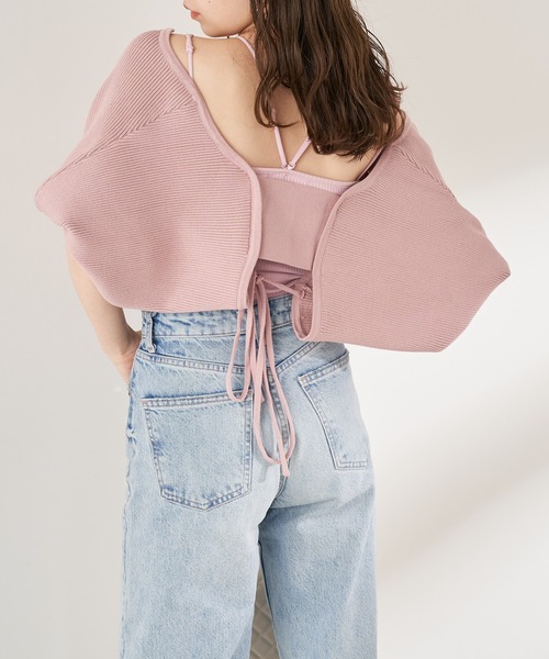 Chico(チコ)の「ショート丈パット付きマルチウェイストラップキャミ(キャミソール・レディース・アイボリー/ミント/ブラック/ピンク・FREE/X-SMALL)」の17枚目の写真