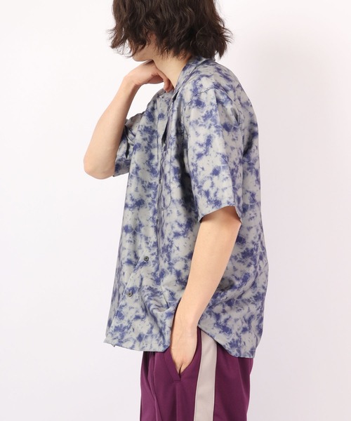 ROOT THREE（ルートスリー）の「ROOT THREE とろみ ストレッチ 総柄プリント 開襟半袖シャツ（シャツ/ブラウス・メンズ・その他/その他1/その他2/その他3/ストライプ・M/LL/L）」の9枚目の写真