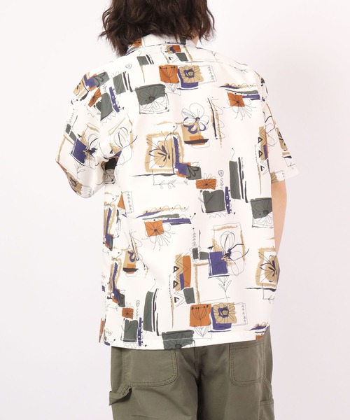 ROOT THREE（ルートスリー）の「ROOT THREE とろみ ストレッチ 総柄プリント 開襟半袖シャツ（シャツ/ブラウス・メンズ・その他/その他1/その他2/その他3/ストライプ・M/LL/L）」の17枚目の写真