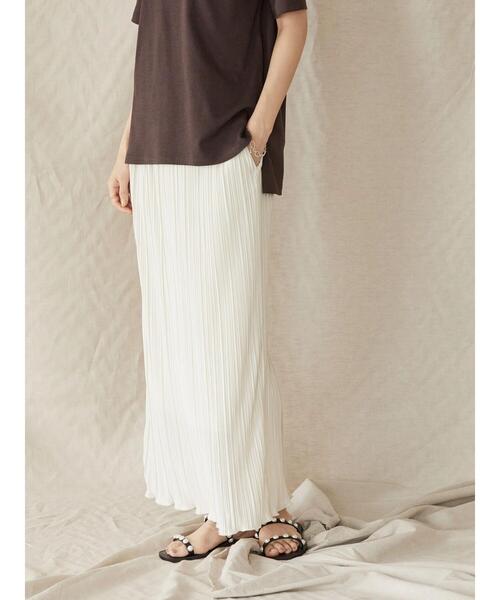 AMERICAN HOLIC（アメリカンホリック）の「カットプリーツタイトスカート（スカート・レディース・ブラック/ブルー/ライトグリーン/グレイッシュベージュ・S/M/L）」の7枚目の写真