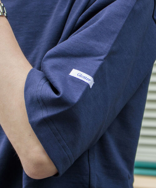 GLOSTER（グロスター）の「【GLOSTER/グロスター】フレンチバスクシャツ ショートスリーブ（Tシャツ/カットソー・メンズ・ネイビー/オフホワイト/ホワイト×レッド/ホワイト×ネイビー/ホワイト×ブルー/ブラック×ホワイト・MEDIUM/LARGE）」の22枚目の写真