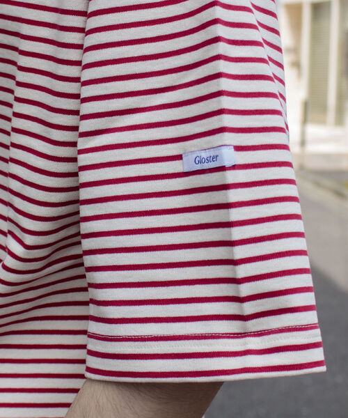 GLOSTER（グロスター）の「【GLOSTER/グロスター】フレンチバスクシャツ ショートスリーブ（Tシャツ/カットソー・メンズ・ネイビー/オフホワイト/ホワイト×レッド/ホワイト×ネイビー/ホワイト×ブルー/ブラック×ホワイト・MEDIUM/LARGE）」の10枚目の写真