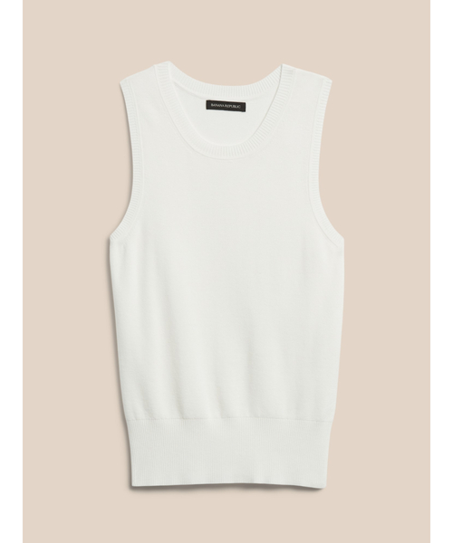 Banana Republic（バナナリパブリック）の「スクープ セータータンクトップ（ニット/セーター・レディース・ホワイト/ブラック/ベージュ・S/M/XS/L）」の8枚目の写真