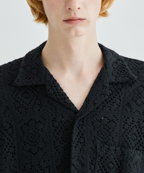 Open-Knit Button-Through Shirt 新品未使用タグ付き SASQUATCHfabrix.（サスクワァッチファブリックス）の「KNIT