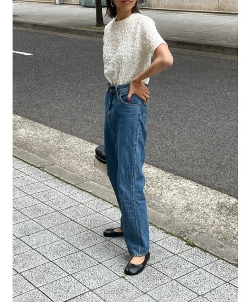ulu（ウル）の「Compact Jacquard tops（Tシャツ/カットソー・レディース・ブラック/ホワイト・FREE）」の11枚目の写真