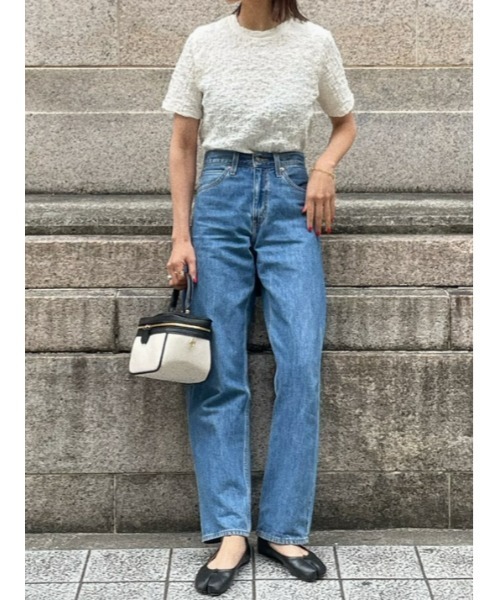 ulu（ウル）の「Compact Jacquard tops（Tシャツ/カットソー・レディース・ブラック/ホワイト・FREE）」の9枚目の写真